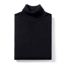 Load image into Gallery viewer, KUEGOU 2019 Autumn Plain Black Turtleneck Sweater