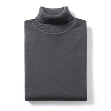 Load image into Gallery viewer, KUEGOU 2019 Autumn Plain Black Turtleneck Sweater