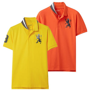 Giordano Men Polo Shirt Pack Of 2 Embroidered Pattern