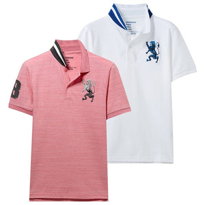 Giordano Men Polo Shirt Pack Of 2 Embroidered Pattern