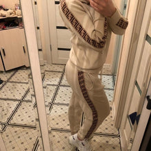 Load image into Gallery viewer, Tracksuit Women Hat Fall Lounge Wear Two Piece Set Sweatpants Streetwear Chandal Mujer Jogging 2pac Fashion Conjunto Feminino