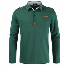 Load image into Gallery viewer, New Brand Men&#39;s Solid Long Sleeve Polo Shirt Men Autumn