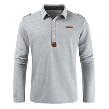 Load image into Gallery viewer, New Brand Men&#39;s Solid Long Sleeve Polo Shirt Men Autumn