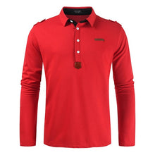 Load image into Gallery viewer, New Brand Men&#39;s Solid Long Sleeve Polo Shirt Men Autumn