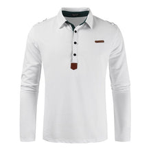 Load image into Gallery viewer, New Brand Men&#39;s Solid Long Sleeve Polo Shirt Men Autumn