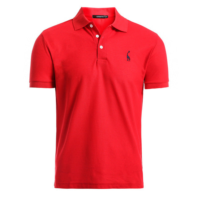 NEGIZBER New Man Polo Shirt Mens Casual Deer