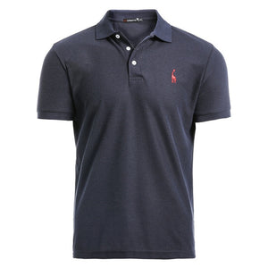 NEGIZBER New Man Polo Shirt Mens Casual Deer