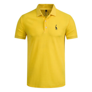 NEGIZBER New Man Polo Shirt Mens Casual Deer