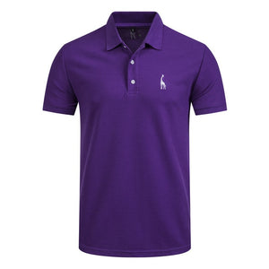 NEGIZBER New Man Polo Shirt Mens Casual Deer