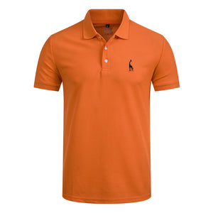 NEGIZBER New Man Polo Shirt Mens Casual Deer