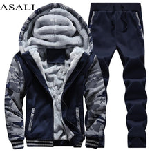 Load image into Gallery viewer, Tracksuit Men Sporting Fleece Thick Hooded Brand-Clothing